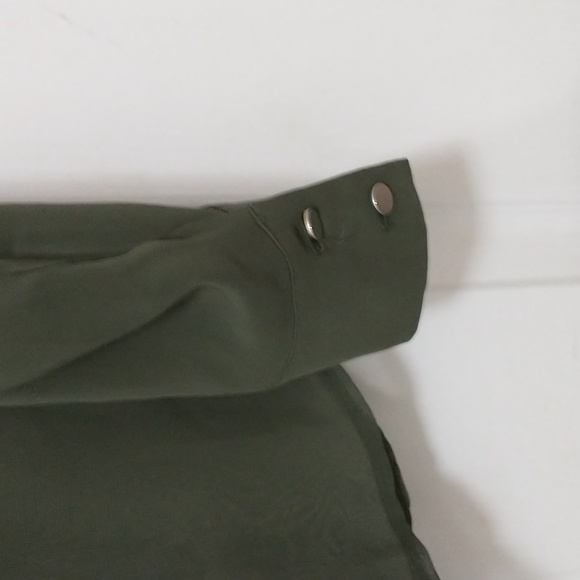 Plastic Island Sheer Green Blouse Size Small - Picture 3 of 5